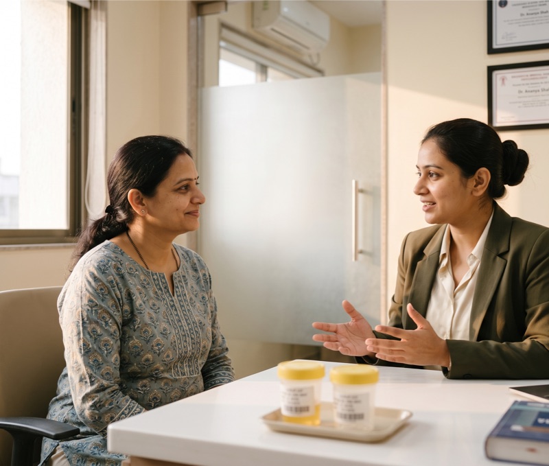 Urogynaecology consultation at Aashray Urology Institute, Vadodara