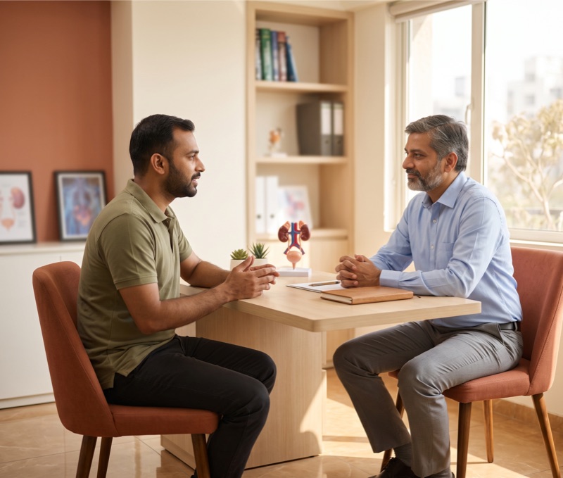 Male fertility consultation at Aashray Urology Institute, Vadodara